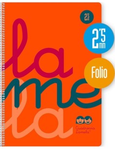 CUADERNO ESPIRAL Fº 80H 90G 25MM NARANJA CUADROVIA PP